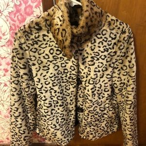 Cheetah print fur coat